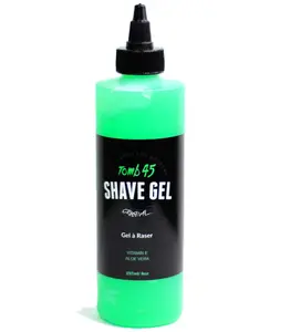 Tomb 45 Shave Gel for Men, Non-Foaming Fresh Scent Clear Shaving Gel with Skin Replenishing Vitamin E and Soothing Aloe Vera, Sensitive Skin Moisturizer 8oz