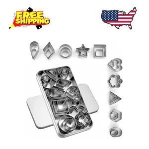 30Pcs Mini Cookie Cutter Set with Box
