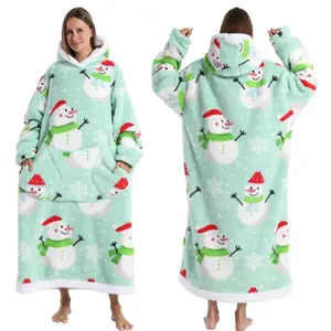 Wearable Blanket Hoodie with Sleeves