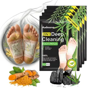 10/20/40pcs Natural Detox Foot Pads & Patches for Feet - Bamboo Vinegar & Ginger Deep Cleansing - Support Better Sleep, Stress Relief & Body Refresh Herbal Ingredients