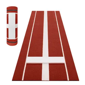 10×3FT Professional Softball Pitching Training Mat, Heavy-Duty Non-Slip Rubber Turf Base, Portable Indoor Outdoor Practice Mound for Baseball Softball