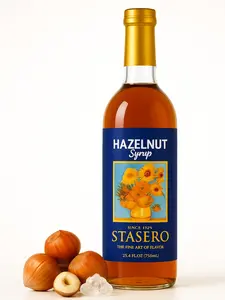 Stasero Hazelnut Syrup 25.4 fl oz Bottle - Concentrate for Coffee Espresso Teas Italian Sodas Lemonades Shakes Frappes Desserts and More - Beverage