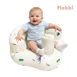 Inflatable Baby Seat 3+ Months – Versatile Ergonomic Support for Your Baby and Kids with Built‑in Air Pump & Easy Inflate/Deflate Tech, Great for Tummy Time, Travel, Summer Fun & a Creative Baby Shower Present,Cozy Cute Gift Pillow play seat