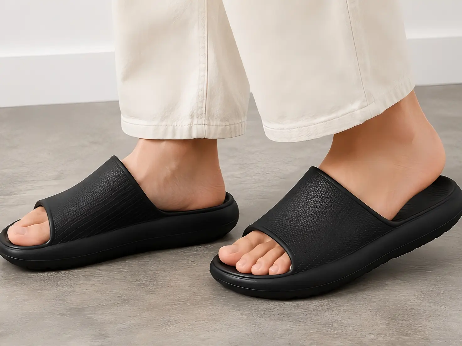 Recovery Sandals for Women & Men, Lightweight Pillow Slides with Arch Support, Non-Slip Comfort Shower Shoes for Beach, Pool, Bathroom & Indoor Outdoor Use