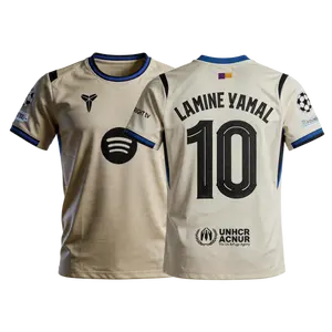 2025 26 New Away Yellow No.10 Yamal Short Sleeves Long Sleeves Football Jerseys