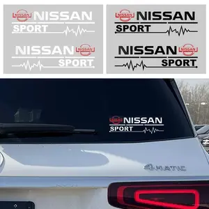 2 Piece Car Door Handle Decal Tire Rearview Mirror Sticker, Fits Nissan Nismo Almera Tiida Juke Teana Qashqai 350z 370z Gtr