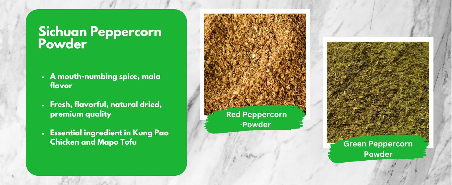 NPG Premium Szechuan Green Peppercorns Powder 1.08 Ounces, A Mouth-numbing Spice for Kung Pao Chicken, Tofu, and Natural Asian Spice Flavor NPG Premium Szechuan Green Peppercorns Powder 1.08 Ounces, A Mouth-numbing Spice for Kung Pao Chicken, Tofu, and Natural Asian Spice Flavor