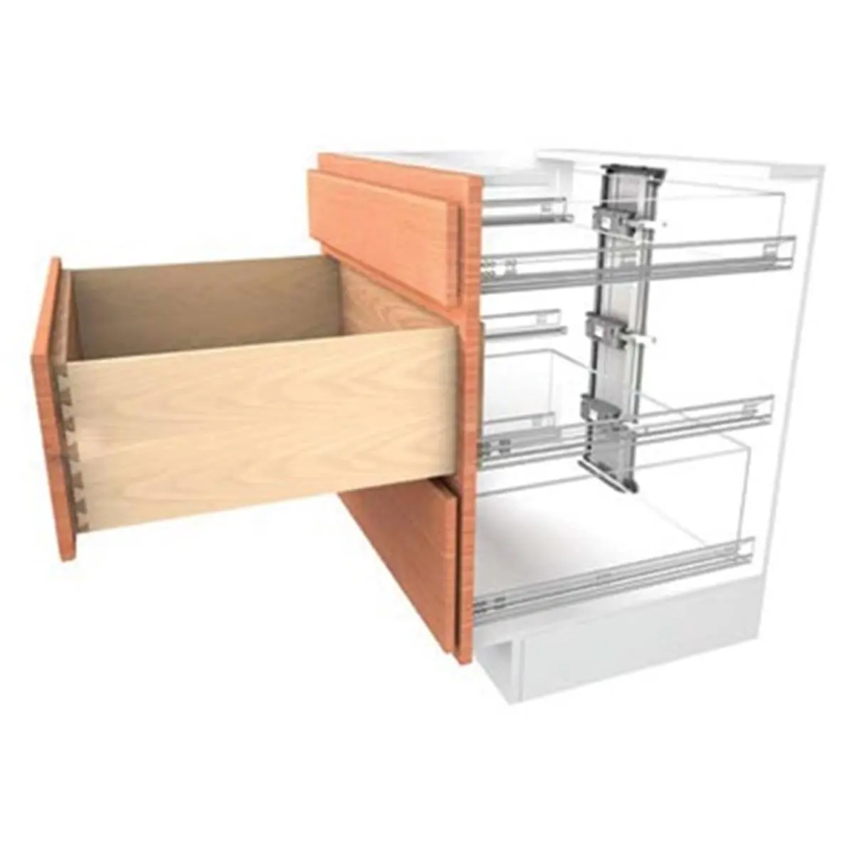 Blum Bz10T1170A 46-In Tandem Vertical Aluminum Profile - Maintenance-Free Servo-Drive Electronic Opening Device for All Drawer Lengths, Minimal Installation