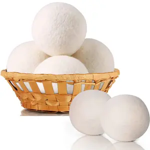 LMMAKE Wool Dryer Balls - 100% Handmade Premium New Zealand Wool Natural Fabric Softener Eco-Friendly Hypoallergenic Reduces Wrinkles Saves Drying Time No Chemicals or Additives - Laundry