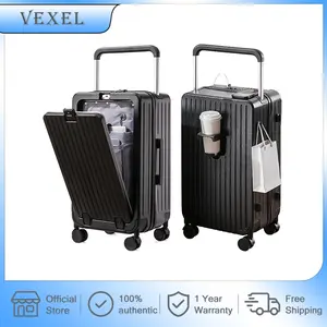 20/24" Smart Hard Shell Luggage – USB Port, Cup Holder & Dry-Wet Compartments