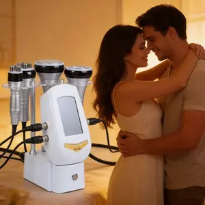 4-In-1 Facial Care Ultrasonic Fat Suction Cavitation Machine, Skin Tightening Muscle Lifting Device, Multi-Functional Massage Tool for Spa