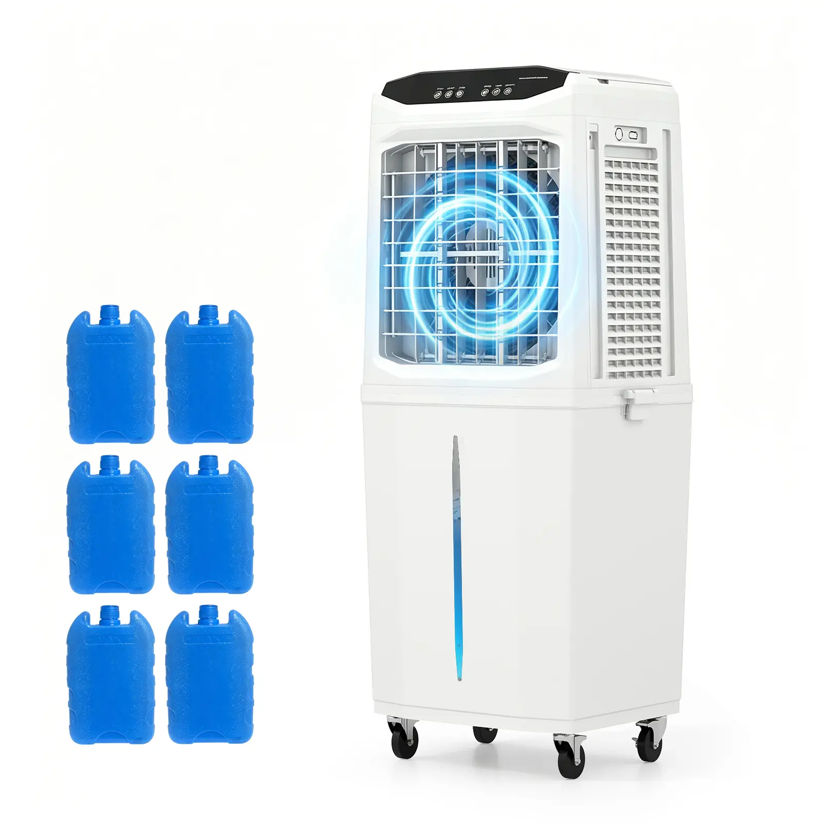 Auertech 5000 CFM Evaporative Air Cooler, 16 Gal Swamp Cooler with 6 Ice Packs, 120° Oscillation, Indoor & Outdoor