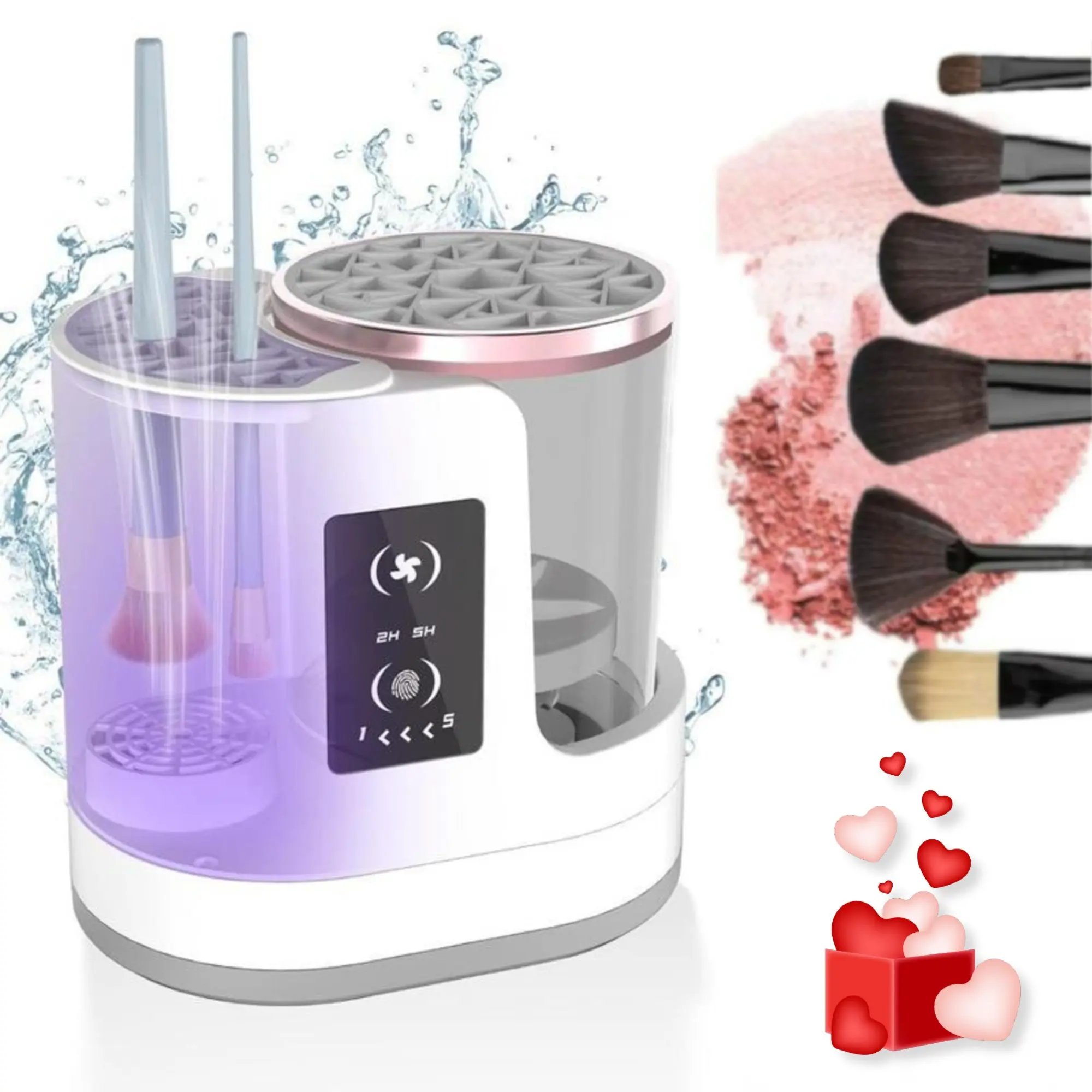 3 in 1 Electric Makeup Brush Cleaner, Portable USB Plug Makeup Brush Cleaning & Drying Machine, Automatic Makeup Brush Cleaning Tool, Cosmetic, Makeup Brush Washer, Makeup Brush Dryer, Makeup Brushes Cleaner