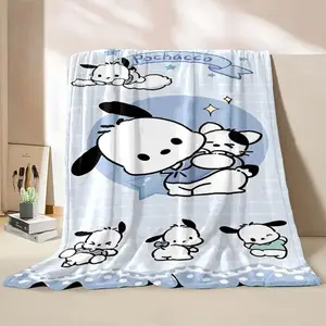 Pochacco Flannel Blanket – Soft Plush Cozy Throw for Bedroom, Dorm Room, Sofa, Couch, Living Room and Travel, Cozy Warm Home Comfort, Perfect Gift for Fans