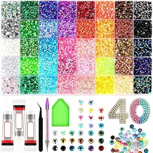 Multicolor Nail Art Rhinestones (Includes Matching Tools) — Ideal for DIY Crafts
