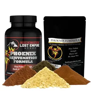 Lost Empire Herbs Phoenix Rejuvenation Formula - Pine Pollen, Shilajit, Polyrhachis Black Ant and He Shou Wu - Dietary Supplement for Energy, Hormone Health, Anti-Aging and Vitality
