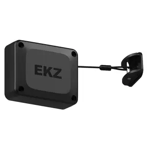 EKZ Retractable Automatic Door Closer with 5 ft Durable Stainless Steel Cable 3.3 lb Spring Tension for Sliding Glass Doors Easy Install No Drilling Required for Entry Bathroom Bedroom Study