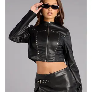 Play It Cool Studded Moto Jacket