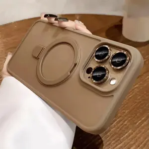 For Magsafe Magnetic Phone Case For iPhone 17Air 17 16 13 15 14 11 12 Pro Max Air Bracket Ring Holder Cover For iPhone 14 16 15 Plus