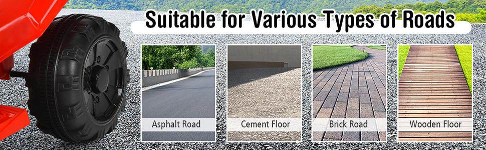 costzon 6V Electric Kids ATV Quad, Battery Powered Electric Vehicle w/Storage Basket, Headlight, Foot Pedal, Wear-Resistant Wheels,Father's Day Gift