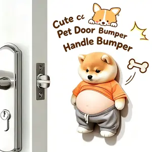 6Pcs 3D Dog Belly Mochi Squishy Stickers, Stress Relief Fidget, Cute Squeeze Toys for Office, Fun Gift for Adults & Kids, Silicone Puffy Car Door & Wall Buffers, Suitable for Wall Decor, Windows, Refrigerators, and Cars