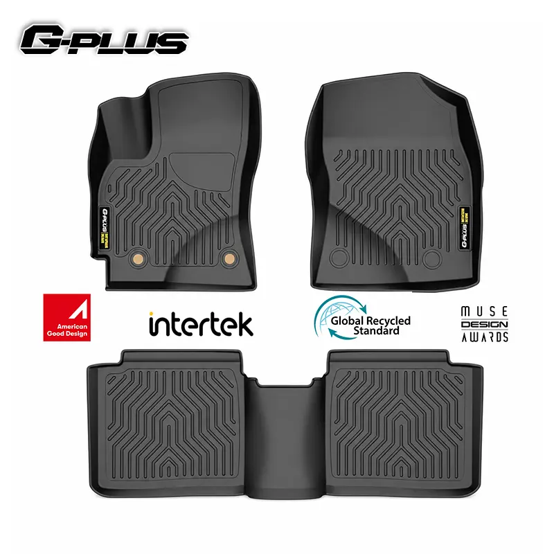 G-PLUS Floor Mats Fit Toyota Corolla 2014-2019 W/Automatic Transmission | All Weather Protection,Non-Slip,Custom Fit Floor Cargo Liner,TPE Full Coverage,1st & 2nd Row,Black,3PCS