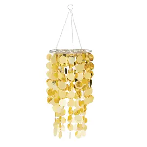 18" Gold Reflective Hanging Chandelier