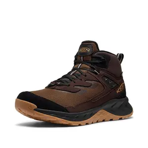 KEEN Men's Hightrail Mid Height Durable Insulated Leather Waterproof Snow Hiking Boots, Dark Earth/Java, 13