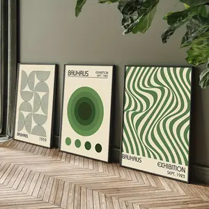 3pcs/set frameless Bauhaus geometric wall art prints, Unframed Art Print, minimalist modern posters, medieval artwork home décor