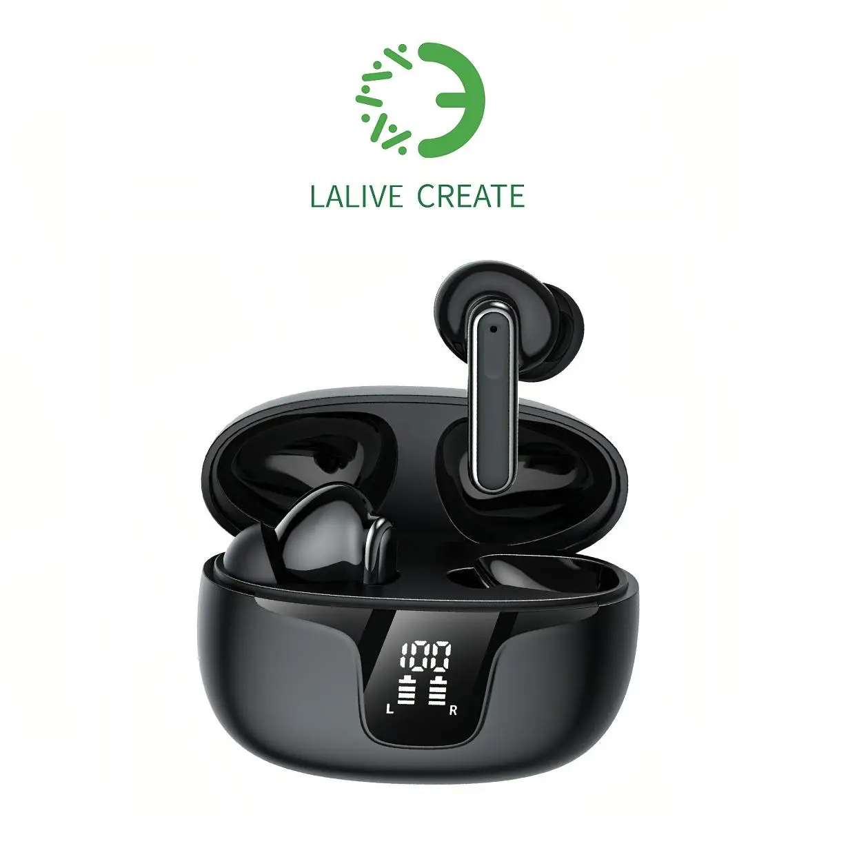 LALIVE XY-19 Wireless Sport Earbuds TWS Bluetooth 5.3 LED Display Earphone Headset Headphone HIFI Stereo Audio Charging Noise Waterproof Cable Connection Microphone Mobile Electronic Digital Chargeable