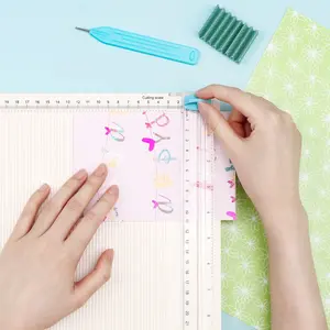 12x12 inch  Multi-Purpose Trim and Score Board；Paper Trimmer,For DIY Card Making and Craft Making