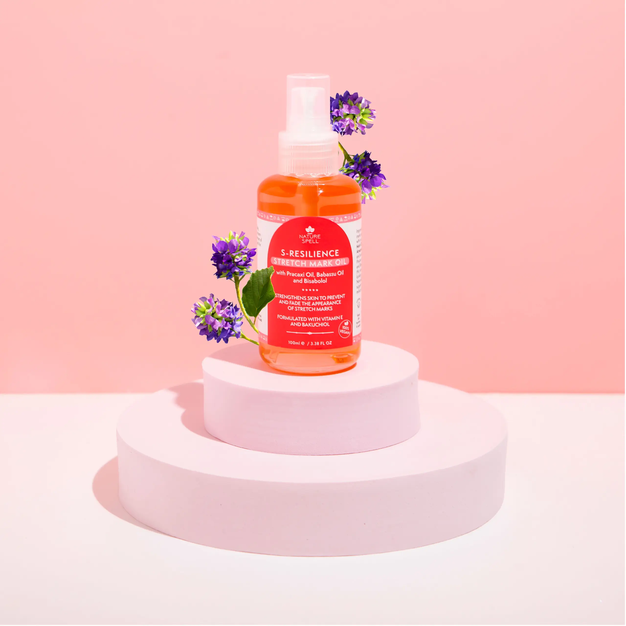 Nature Spell S-Resilience Stretch Marks Oil 3.38 Fl Oz - Body Oil