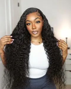30 Inch Deep Wave Lace Front Wigs Human Hair 13x6 Hd Deep Curly Lace Frontal Human Hair Wigs for Women Curly Lace Front Wig Pre Plucked with Baby Hair
