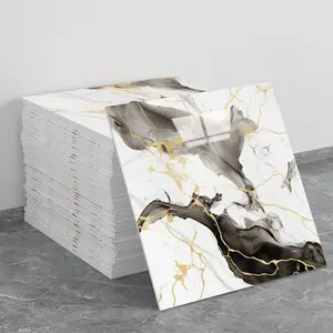 10/20 sheets of self-adhesive marble-patterned PVC wall panels - perfect for waterproof bathroom splash guards, suitable for both bedrooms and kitchens. 30×30 cm size. Black decorative stickers.