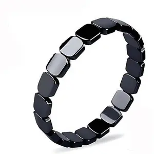 Hematite Bracelet Men - Natural Stone Beaded Stretch Energy Support Bracelet, Reclaim Confidence & Masculine Edge-USA