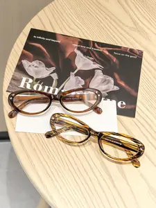 Women's High-Quality Vintage Heart-Shaped Rivet Fashion Glasses, Lightweight Durable Oval Frame, Eyeglasses Frames, Anti-Blue Light, All Seasons Use