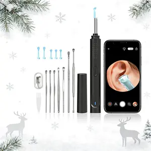 Visual Earwax Removal Kit | Smart Otoscope with 5 Replaceable Silicone Tips, Rechargeable Battery, Home Ear Cleaning Tool, Best Gift for Elders & Parents