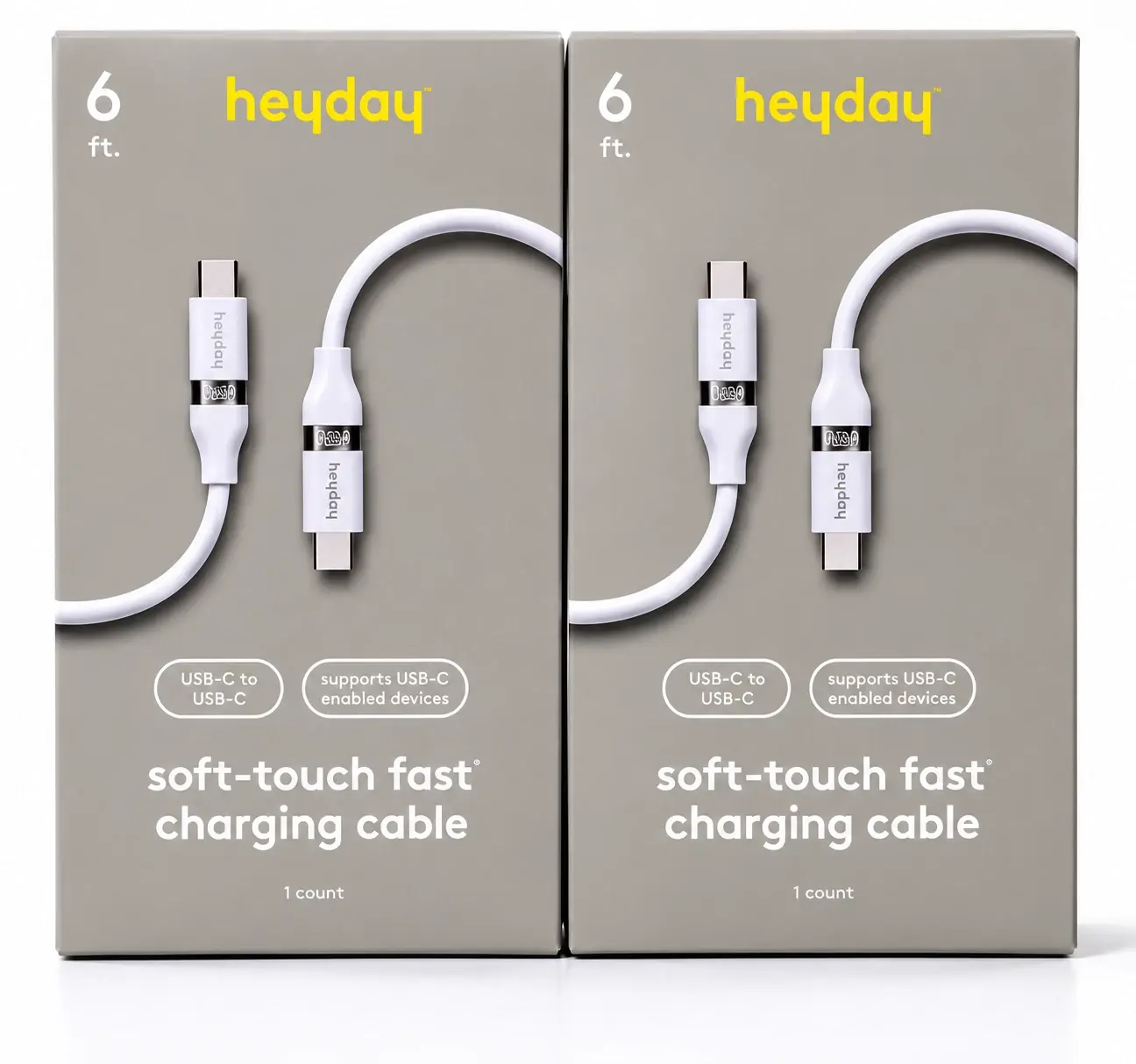 Heyday 2 pack USB-C to USB-C Charging Cable 6ft