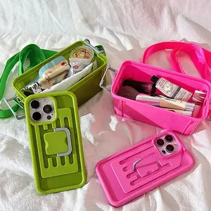 Creative Phone Case with Storage Box, Shockproof Phone Protective Cover, Phone Accessory Compatible with iPhone 12 13 14 15 Pro Max