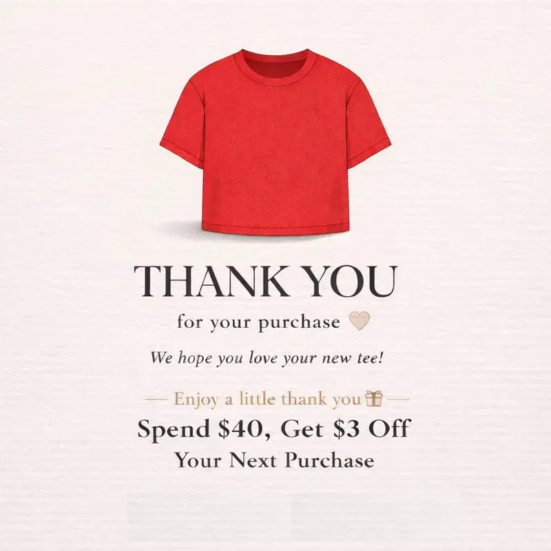 Spend $40, Get $3 Off Your Next Purchase
