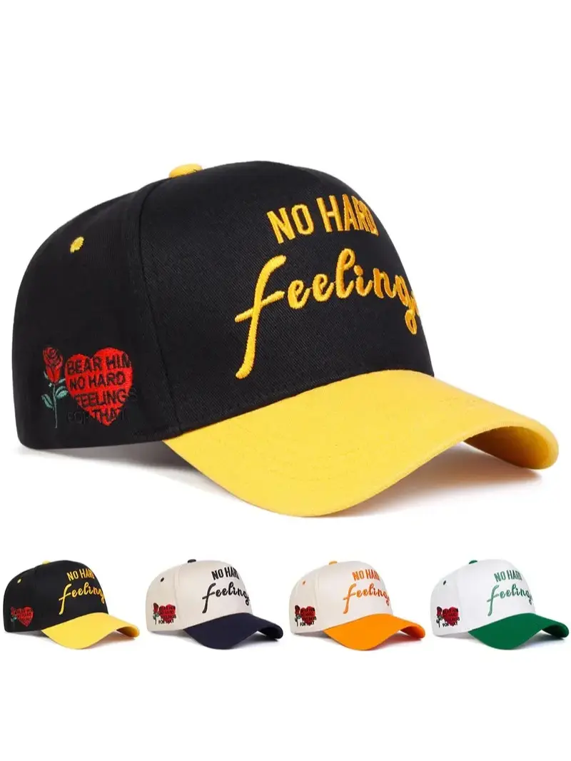 Unisex Washed Distressed Baseball Cap with Letter Embroidery, Casual Adjustable Sun Hat, Fashion Accessory for Daily Outdoor Travel
