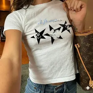 Deftones Around the Fur Baby Tee Y2K Grunge Crop Top