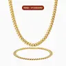JAXXON Cuban Set 5mm - Gold - Waterproof - Box Clasp