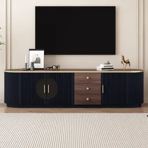 70.8" TV Stand with 3 Drawers & 2 Cabinets, Modern Entertainment Center for TVs up to 80 Inches, Minimalist Media Console with Metal Handles & Shelf for Living Room