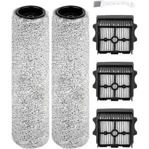 6Pack Spare Parts Accessories For Tineco Floor One Stretch S6/Switch S6/S7 Stretch Ultra/S7 Stretch Steam/S9 Artist Pro/S9 Artist Steam/i6 Stretch/i5 Stretch,2Brush Roller,3HEPA Filter,1Cleaner Brush
