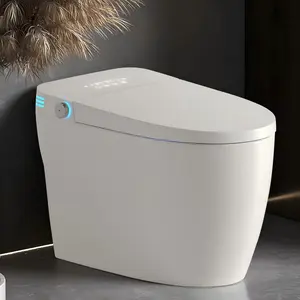 [Bellemave] Tankless Smart Bidet Toilet| One-Piece Auto Flush & Auto Open/Close| Heated Seat| Warm Water & Dryer| Adjustable Temp| Radar & Foot Sensor| LED Display & Night Light