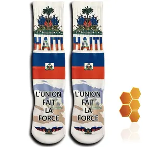 Comfortable and Odor-Resistant Haitian Flag Socks
