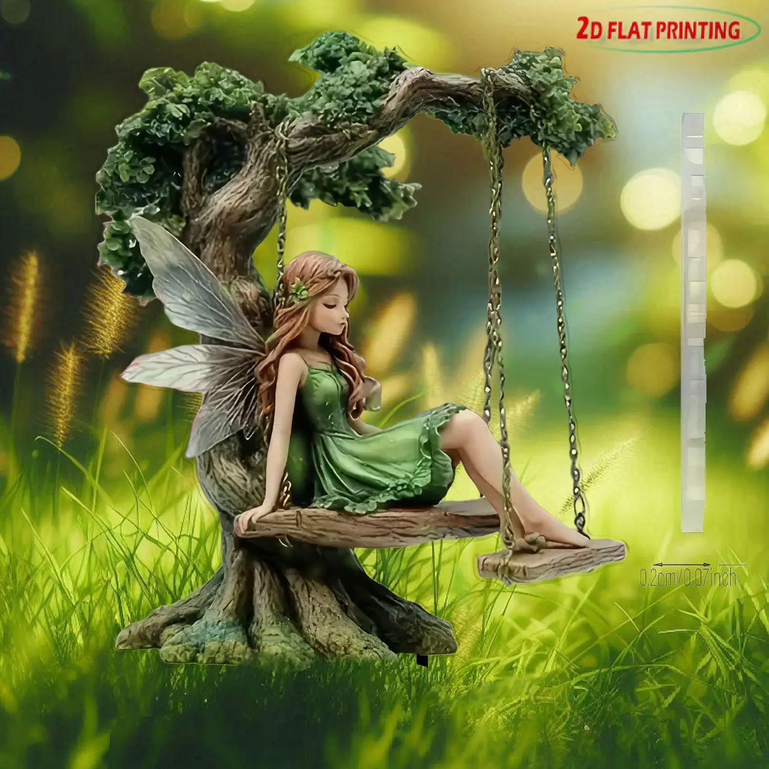 Fairy Swing Garden Stake, Acrylic Outdoor Decor, Enchanted Lawn Ornament, No Battery Needed, Year-round Whimsical Vibes, Garden Accessories