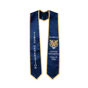 Custom Graduation Stole – Personalized Sash with Name, Logo & Text for Class of 2026.