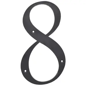 Hillman Group RSC 5028382 6 in. No.8 Plastic Nail-On House Number, Black - 1 Piece - Pack of 3, Decor, Home Decoration